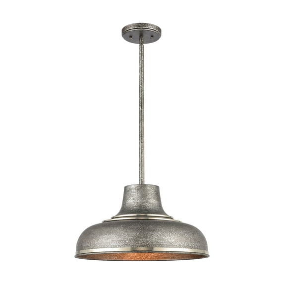 Elk Home 16-Inch Wide Kerin Pendant Transitional-Textured Silvery Gray