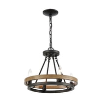 Elk Home 16-Inch Wide Ramsey Chandelier, Transitional, Matte Black
