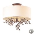thumbnail image 1 of Elk Home 16-Inch Wide Winterberry Semi Flush Mount, Antique Darkwood, 1 of 2