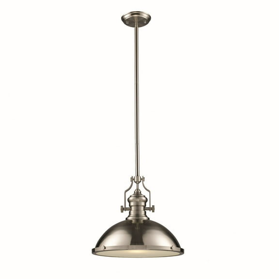 Elk Home 17-Inch Wide Chadwick Pendant, Transitional, Satin Nickel