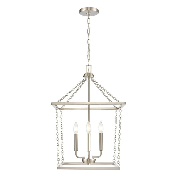 Elk Home 17-Inch Wide Emmett Pendant, Transitional, Brushed Nickel