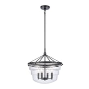 Elk Home 18-Inch Wide Boyer Pendant, Transitional, Matte Black