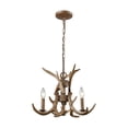 thumbnail image 1 of Elk Home 18-Inch Wide Elk Chandelier, Traditional, Wood Tone, 1 of 3