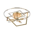 thumbnail image 1 of Elk Home 18-Inch Wide Geosphere Semi Flush Mount, Polished Nickel, 1 of 4