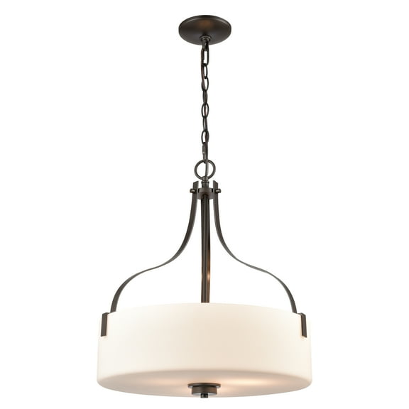 Elk Home 18-Inch Wide Market Square Pendant, Oil Rubbed Bronze