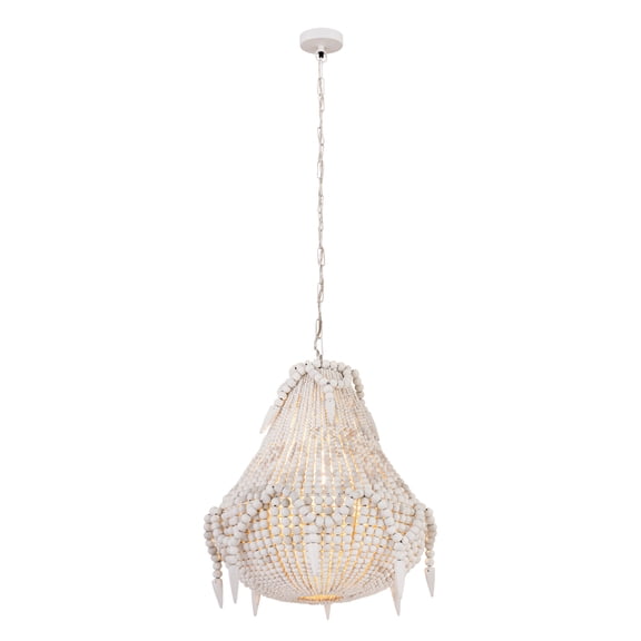 Elk Home 18-Inch Wide Phoebe Grove Pendant, Transitional, White