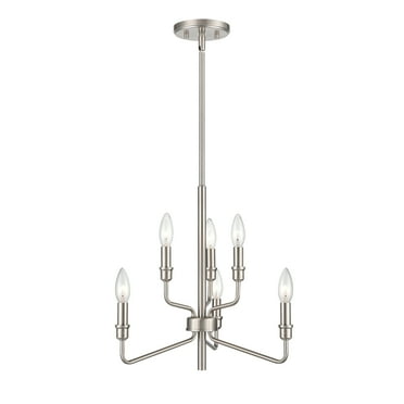 Elk Home 18-Inch Wide Saginaw Chandelier, Transitional, Satin Nickel