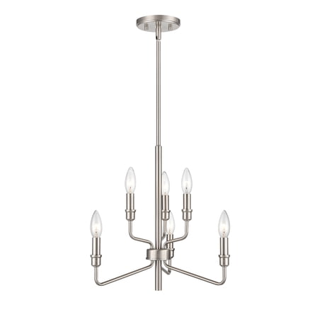Elk Home 18-Inch Wide Saginaw Chandelier, Transitional, Satin Nickel