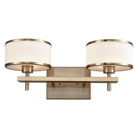 Elk Home 18-Inch Wide Utica Vanity Light, Transitional, Satin Brass
