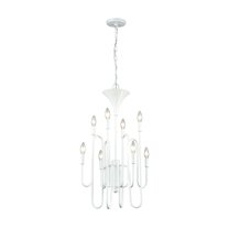 Elk Home 19-Inch Wide Decatur Chandelier, Contemporary, Matte White