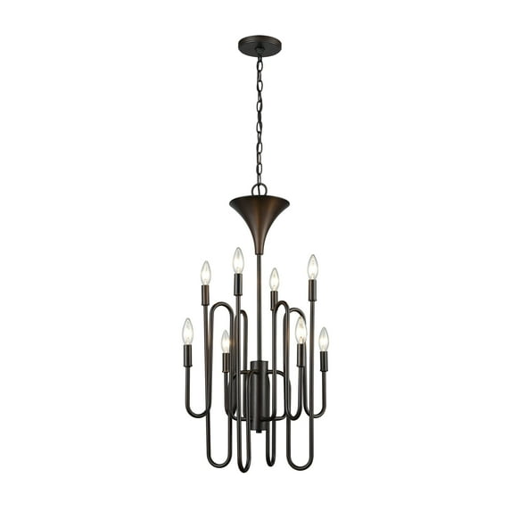 Elk Home 19-Inch Wide Decatur Chandelier, Modern, Oil Rubbed Bronze