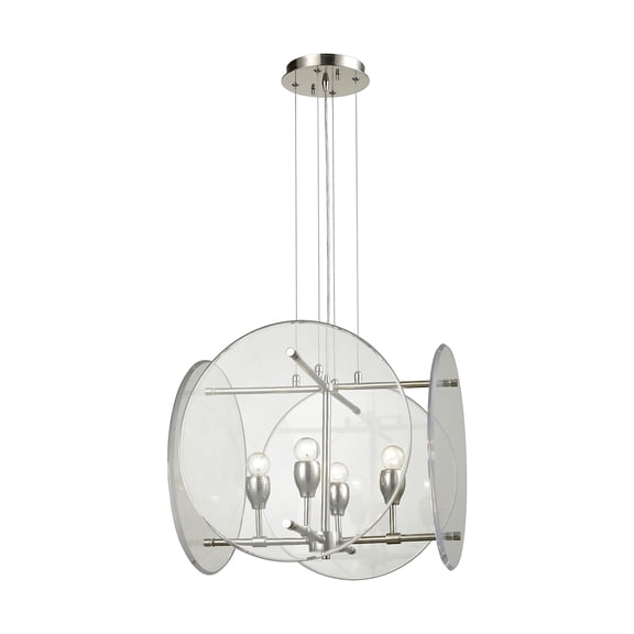Elk Home 19-Inch Wide Disco Chandelier, Contemporary, Polished Nickel