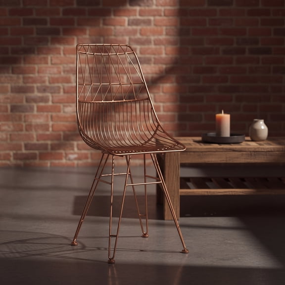 Elk Home Jette 19-Inch Rose Gold Accent Chair, Urban Industrial Style