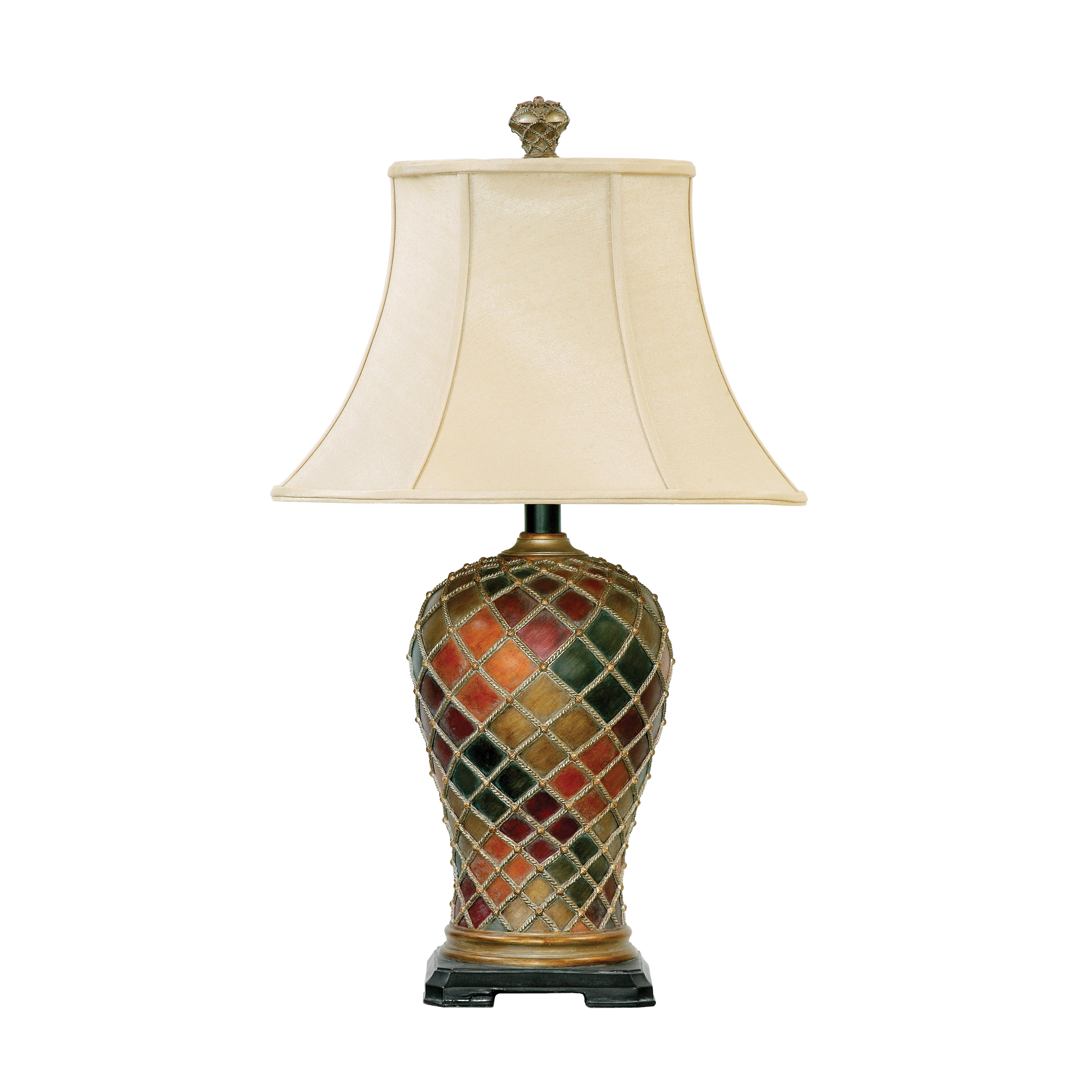 Joseph Multicolor Composite Traditional Table Lamp with 3-Way Switch