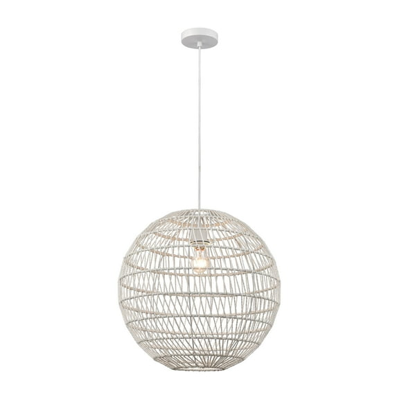 Elk Home 19-Inch Wide Simoom Pendant, Modern/Contemporary, White