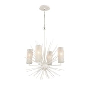 Elk Home 20-Inch Wide Sea Urchin Chandelier, Transitional, White Coral
