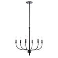 thumbnail image 1 of Elk Home 21-Inch Wide Newland Chandelier, Transitional, Matte Black, 1 of 5