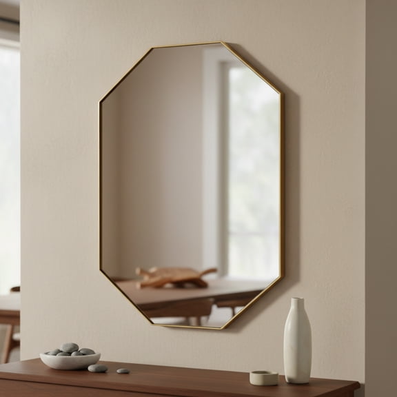 Elk Home Teddy 31.75-inch Tall Decorative Wall Mirror in Brass