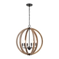 Elk Home 22-Inch Wide Barrow Chandelier, Transitional, Matte Black