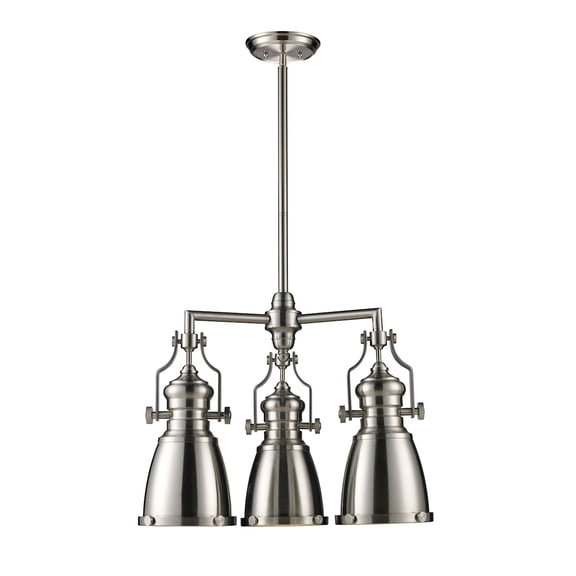 Elk Home 22-Inch Wide Chadwick Chandelier, Transitional, Satin Nickel