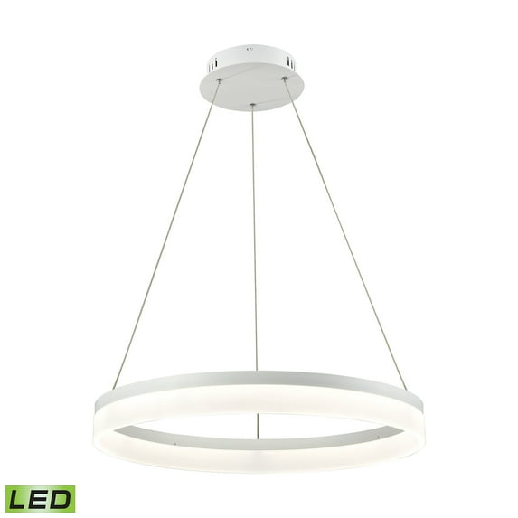 Elk Home 23.5-Inch Wide Cycloid Chandelier, Contemporary, Matte White