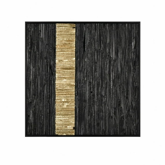 Elk Home 23.5-Inch Wide Stripe Wood Wall Art, Contemporary, Black