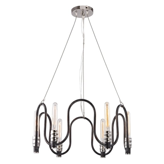 Elk Home 24-Inch Wide Continuum Chandelier Modern-Polished Nickel
