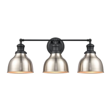 Elk Home 24-Inch Wide Haralson Vanity Light, Traditional, Charcoal