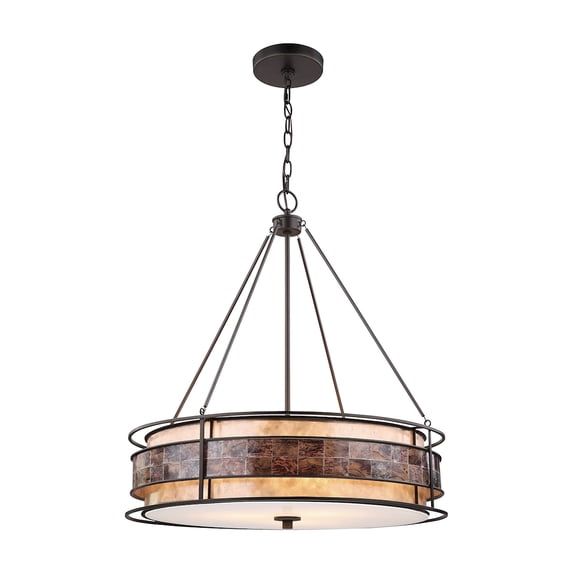 Elk Home 24-Inch Wide Tremont Chandelier, Transitional, Tiffany Bronze
