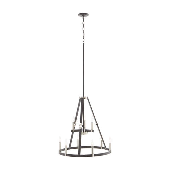 Elk Home Armstrong Grove 9-Light 2-Tier Transitional Chandelier in Espresso Finish
