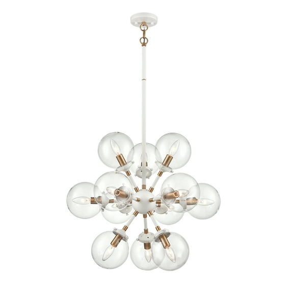 Elk Home 25-Inch Wide Boudreaux Chandelier, Contemporary, Matte White
