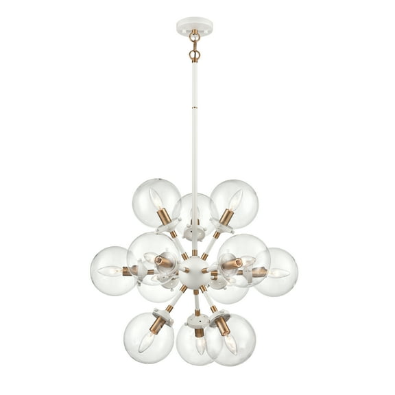 Elk Home 25-Inch Wide Boudreaux Chandelier, Contemporary, Matte White