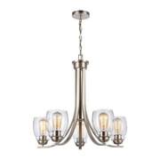 Elk Home 25-Inch Wide Calistoga Chandelier Transitional-Brushed Nickel