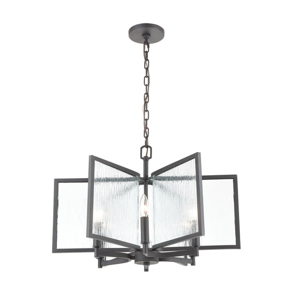 Elk Home 25-Inch Wide Inversion Chandelier, Contemporary, Charcoal