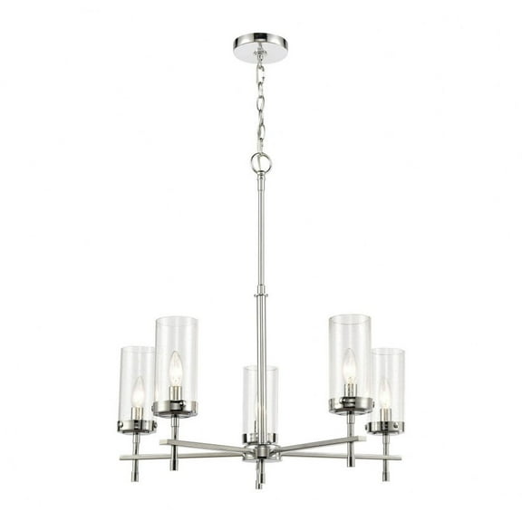 Elk Home 25-Inch Wide Melinda Chandelier, Transitional-Polished Chrome