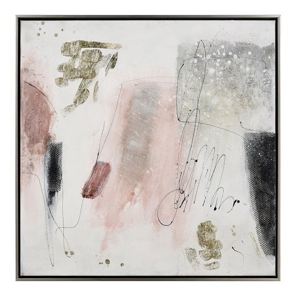 Elk Home 25-Inch Wide Modern Blush Wall Art, Contemporary, Light Pink