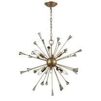 Elk Home 25-Inch Wide Sprigny Chandelier, Contemporary, Matte Gold
