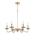 thumbnail image 1 of Elk Home 25-Inch Wide Wellsley Chandelier, Traditional-Burnished Brass, 1 of 4