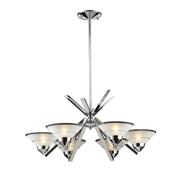 Elk Home 26-Inch Wide Refraction Chandelier, Polished Chrome