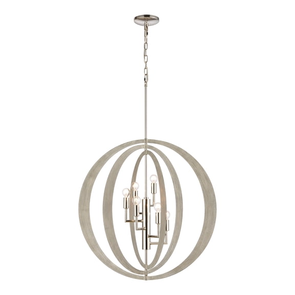 Elk Home 26-Inch Wide Retro Rings Chandelier, Sandy Beechwood