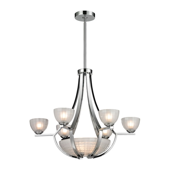 Elk Home 26-Inch Wide Sculptive Chandelier Modern-Polished Chrome