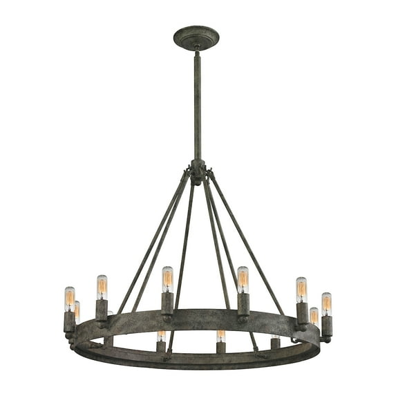 Elk Home 27-Inch Wide Lewisburg Chandelier, Transitional, Malted Rust