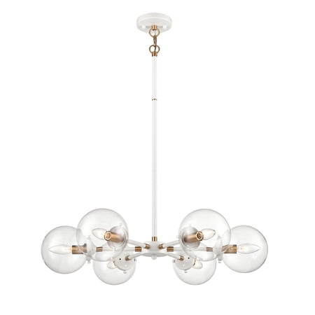 Elk Home Boudreaux 6-Light Matte White Modern Chandelier