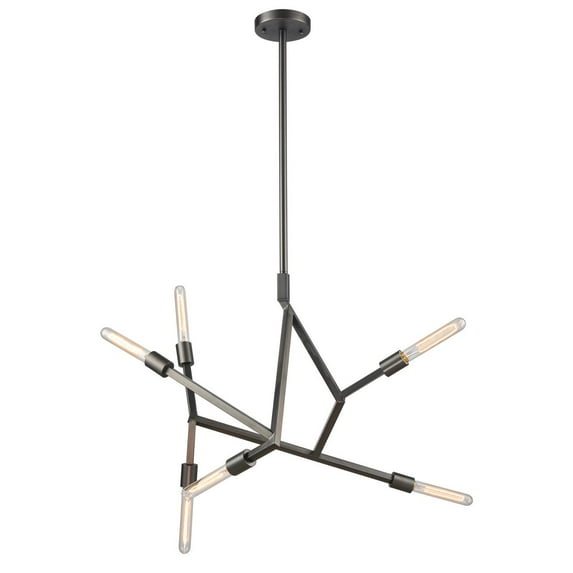 Elk Home 28-Inch Wide Free Form Chandelier, Modern, Dark Graphite
