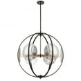 thumbnail image 1 of Elk Home 28-Inch Wide Oriah Chandelier, Contemporary, Matte Black, 1 of 2