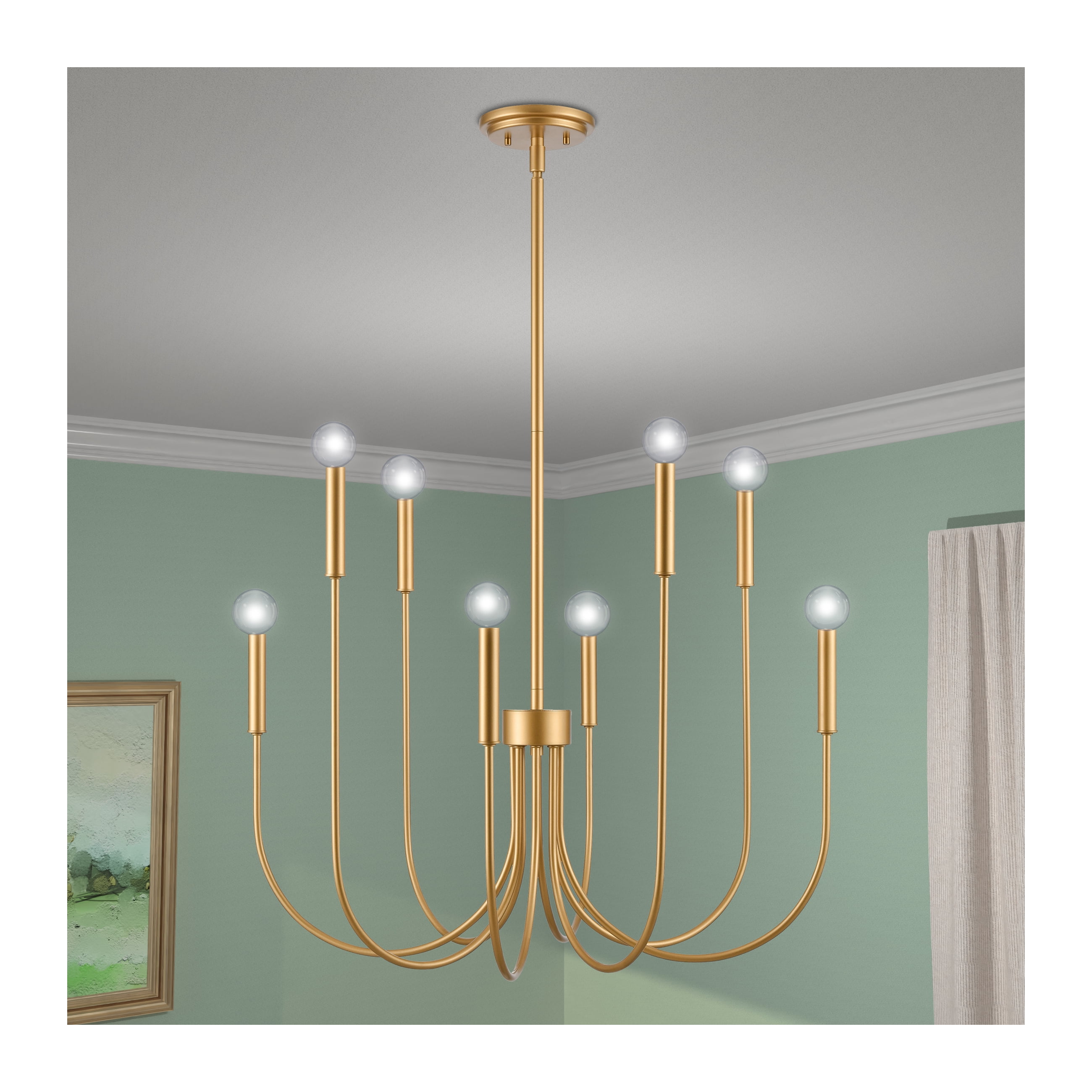 Elk Home 28-Inch Wide Ulla Chandelier, Transitional, Gold