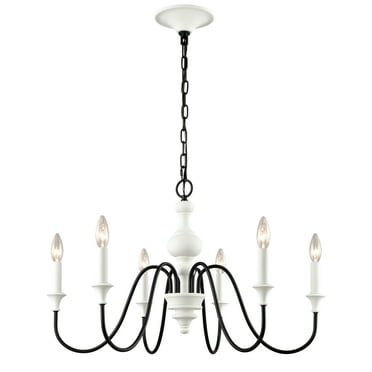 Elk Home 28-Inch Wide Val De Loire Chandelier, Traditional-White Coral