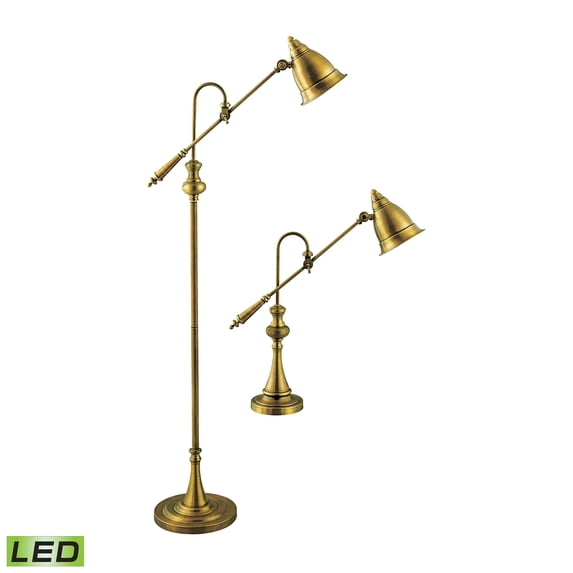 Elk Home 28-Inch Wide Watson Floor Lamp, Traditional, Brass