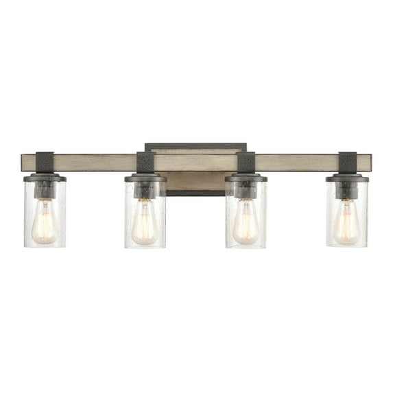 Elk Home 29-Inch Wide Annenberg Vanity Light, Transitional, Anvil Iron