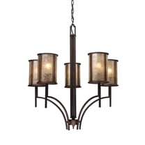 Elk Home Barringer 5-Light Traditional Chandelier in Aged Bronze Finish
